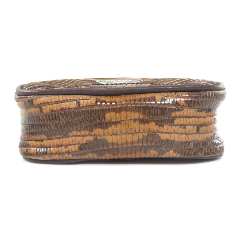 Prada logo plate Wallet python leather - image 4